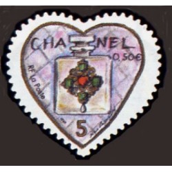 Autoadhésifs Yvert No 38-39 Timbres pro entreprise Coeurs de Chanel