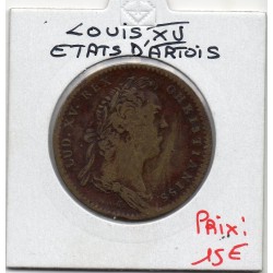Jeton Louis XV etats d'ARtois Bronze, Duvivier non daté