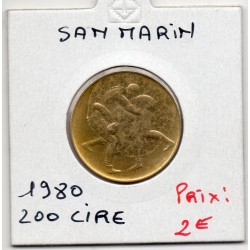 Saint Marin 200 lire Lutte 1980 Sup, KM 109 pièce de monnaie