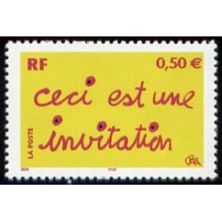 Timbre France Yvert No 3636 Ceci est une invitation