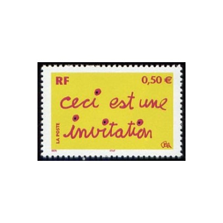 Timbre France Yvert No 3636 Ceci est une invitation