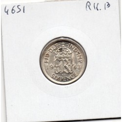 Grande Bretagne 6 pence 1943 FDC, KM 852 pièce de monnaie