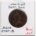 Demi Sol au buste enfantin 1721 A Paris Louis XV pièce de monnaie royale