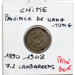 Chine 10 cents ou 7.2 candareens Kwang tung 1892-1908 Sup-, KM Y200 pièce de monnaie