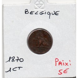 Belgique 1 centime 1870 en francais TTB, KM 33 pièce de monnaie