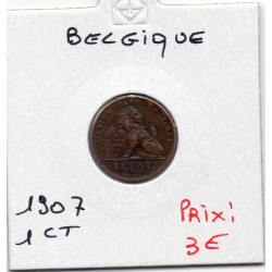 Belgique 1 centime 1901 en francais TTB+, KM 33.1 pièce de monnaie