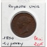 Grande Bretagne 1/2 Penny 1854 Sup-, KM 726 pièce de monnaie