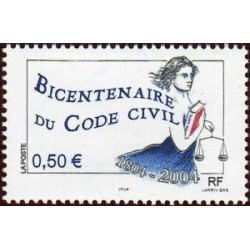 Timbre France Yvert No 3644 Le code civil