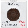 Prusse 3 pfennig 1871 C TTB KM 482 pièce de monnaie