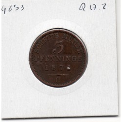 Prusse 3 pfennig 1871 C TTB KM 482 pièce de monnaie