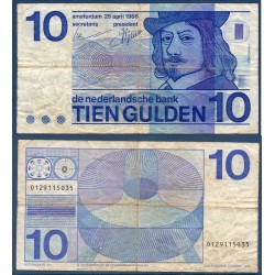 Pays Bas Pick N°91a, Billet de Banque de 10 Gulden 1968