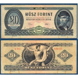 Hongrie Pick N°169f, TTB Billet de banque de 20 Forint 1975