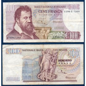 Belgique Pick N°134b TB, Billet de banque de 100 Franc Belge 1970-1975