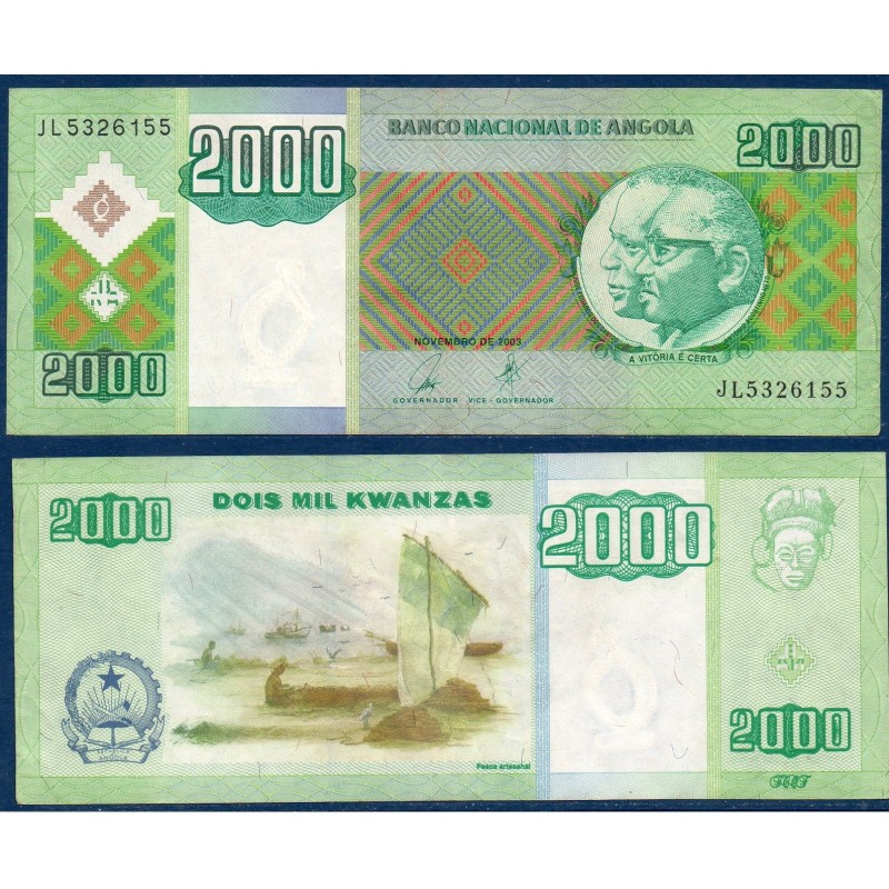 Angola Pick N°151a, Billet de banque de 2000 Kwanzas 2003