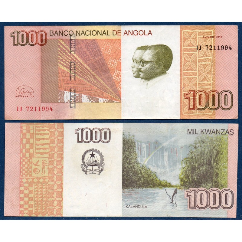 Angola Pick N°156b, Billet de banque de 1000 Kwanzas 2012