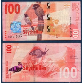 Seychelles Pick N°50, Billet de banque de 100 Rupees 2016
