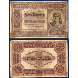 Hongrie Pick N°63, Billet de banque de 100 korona 1920
