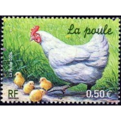 Timbre France Yvert No 3663 La poule