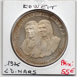 Koweit 2 Dinars 1976 Sup, KM 15 pièce de monnaie