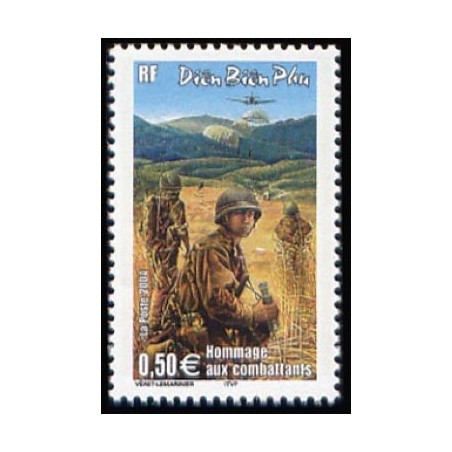 Timbre France Yvert No 3667 Dien bien phu