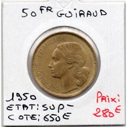 50 francs Coq Guiraud 1950 Sup, France pièce de monnaie