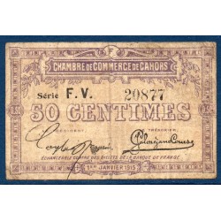 Cahors 50 centimes TB 1.1.1917 Pirot 12 Billet de la chambre de Commerce