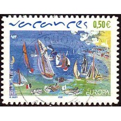 Timbre France Yvert No 3672 Europa Vacances autoadhésif de Raoul Dufy, issu du carnet