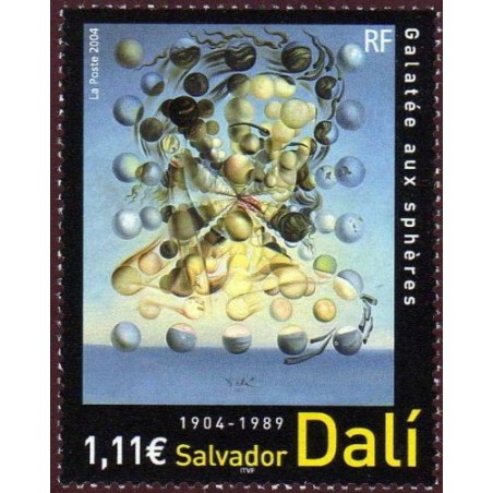 Timbre Yvert No 3676 Salvator Dali, galatéeaux sphères