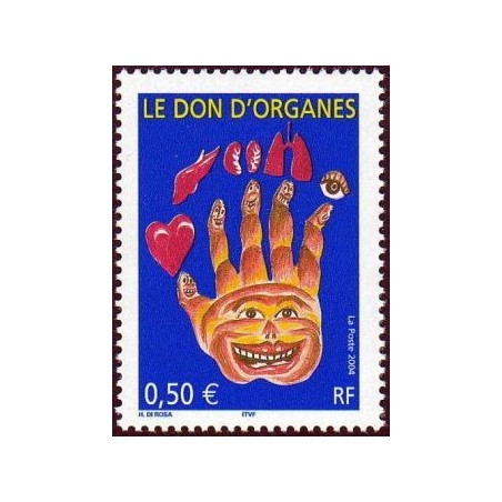 Timbre France Yvert No 3677 Le don d'organes