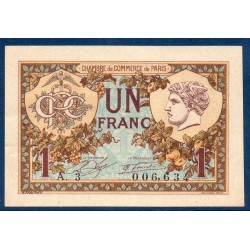 Paris 1 franc TTB+ 10 mars 1920 Pirot 36 Billet de la chambre de commerce