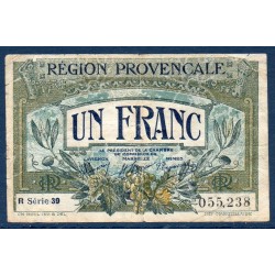 Provence 1 franc TTB- 31.12.1922 Pirot 12 Billet de la chambre de commerce