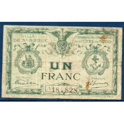 Saint Brieuc 1 Franc TB non daté Pirot 20 Billet de la Chambre de Commerce