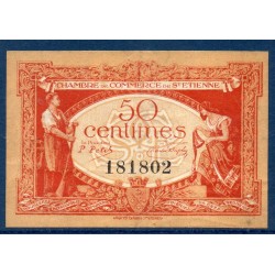 Saint-Etienne 50 Centimes TTB 12.1.1921 Pirot 6 Billet de la Chambre de Commerce