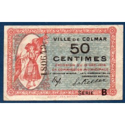 Ville de Colmar 50 Centimes TB 15.12.1918 pirot 68-86 Billet