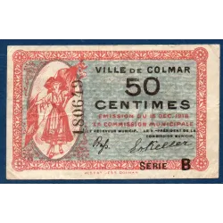 Ville de Colmar 50 Centimes TB 15-12-1918 pirot 68-86 Billet