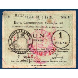 Ville Lievin 1 franc TB- 31.1.1915 pirot 62-813 Billet