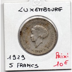 Luxembourg 5 francs 1929 Sup-, KM 38 pièce de monnaie