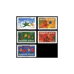 Timbres France Yvert No 3722-3726 Meilleurs voeux, issus du carnet autoadhésifs