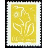 Timbre France Yvert No 3731 Marianne Lamouche 0.01€ jaune légende itvf