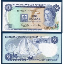Bermudes Pick N°28c, Billet de banque de 1 dollar 1986