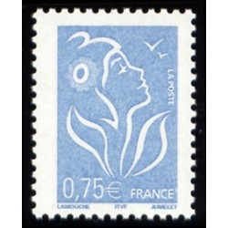 Timbre France Yvert No 3737 Marianne Lamouche 0.75€ bleu légende itvf