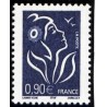 Timbre France Yvert No 3738 Marianne Lamouche 0.90€bleu foncé légende itvf