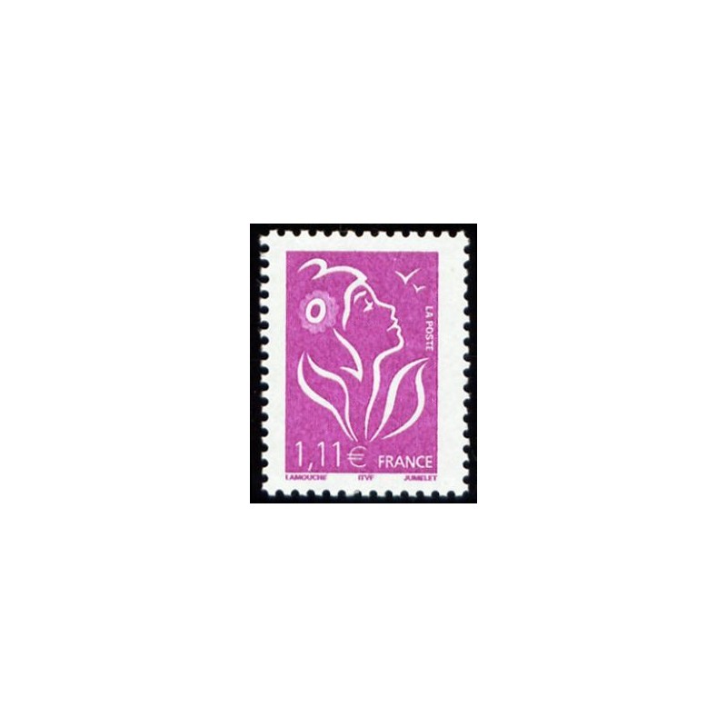 Timbre France Yvert No 3740 Marianne Lamouche 1.11€ lilas légende itvf