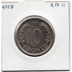 Danemark 10 kroner 1979 Sup+, KM 864 pièce de monnaie