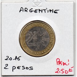 Argentine 2 pesos 2016 Sup+, KM 184 pièce de monnaie