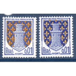 Timbre Yvert No 1351A nuances neuf luxe** Blason de Niort