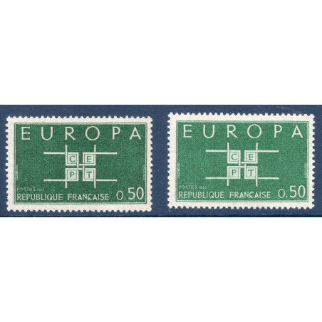 Timbre Yvert No 1397 2 nuances de Vert neuf luxe** europa