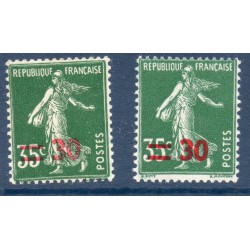 Timbre Yvert No 476 variété surcharge defecteuse, neuf ** type Semeuse