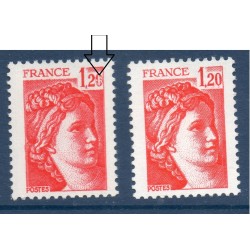 Timbre Yvert No 1974 0 creux neuf ** Sabine