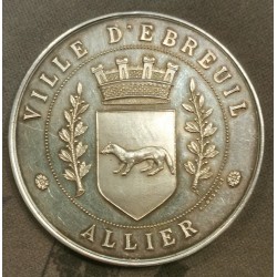 Médaille Ville d'Ebreuil Argent 1896 poiçon Corne